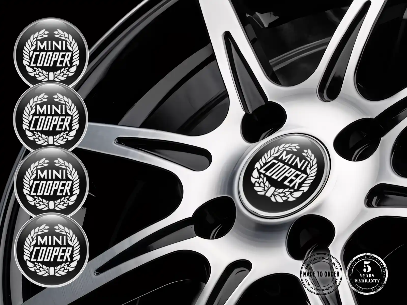 Mini Cooper Pegatina de Silicona Edición Calcomanías de Aro Premium